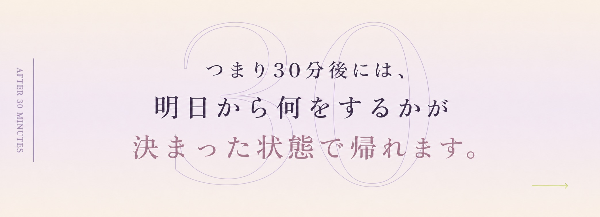 つまり30分後には、明日から何をするかが決まった状態で帰れます。